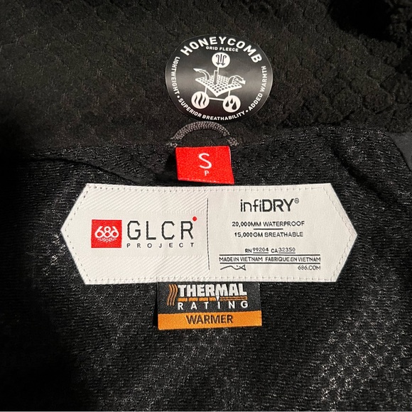 686 Men's Hydra Thermagraph Jacket - Goblin Blue Colorblock - Picture 6 of 8